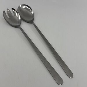 Vtg Nevco Stainless Steel Serving Fork & Spoon Japan Utensil 10.5" Long
